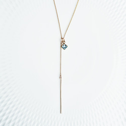 14KGF 4５cm necklace with Blue topaz 第1張的照片