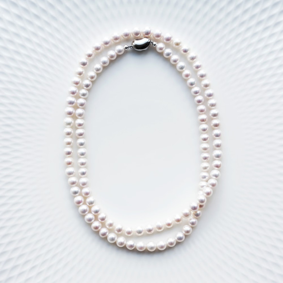 100cm Necklace with fresh water pearl 第2張的照片