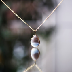 14KGF 45cm Necklace with Blue Opal. 第6張的照片