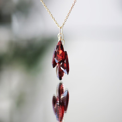 14KGF 40cm Necklace with garnet 第1張的照片