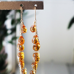 K18 Pierced earring with Citrine 第2張的照片