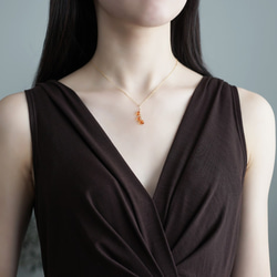 14KGF 40cm Necklace with Citrine 第4張的照片