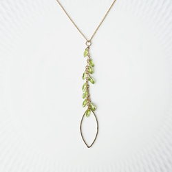 14KGF 50cm Neckrace with Peridot 第1張的照片