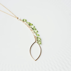 14KGF 50cm Neckrace with Peridot 第2張的照片