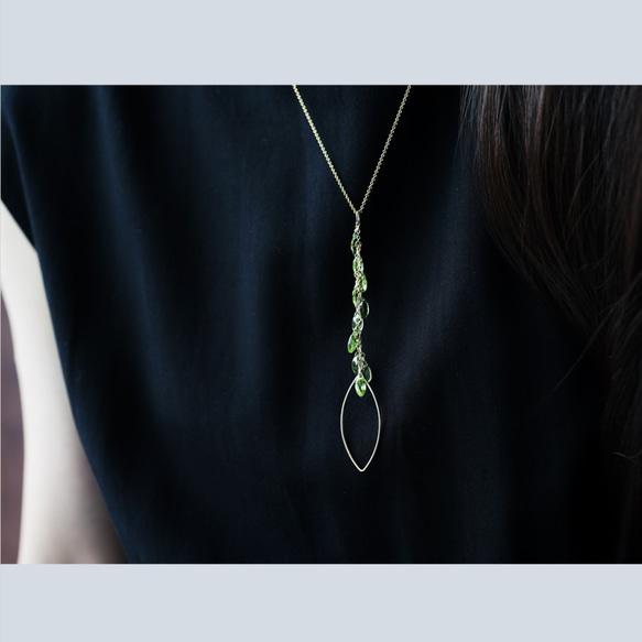 14KGF 50cm Neckrace with Peridot 第7張的照片