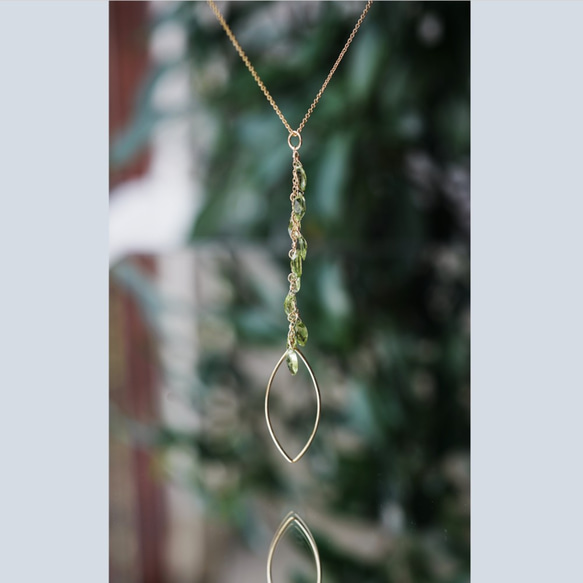 14KGF 50cm Neckrace with Peridot 第8張的照片