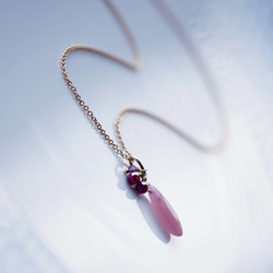 14KGF 40cm Necklace with Guava quartz. 第6張的照片