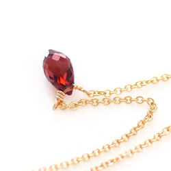 14KGF 40cm Necklace with Garnet 第6張的照片