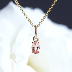 14KGF 40cm Necklace with Pink Tourmaline 第1張的照片
