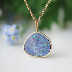 14KGF 50cm Necklace with Tablet Opal. 第7張的照片