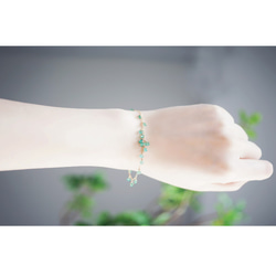 14KGF Bracelet with Emerald 第9張的照片