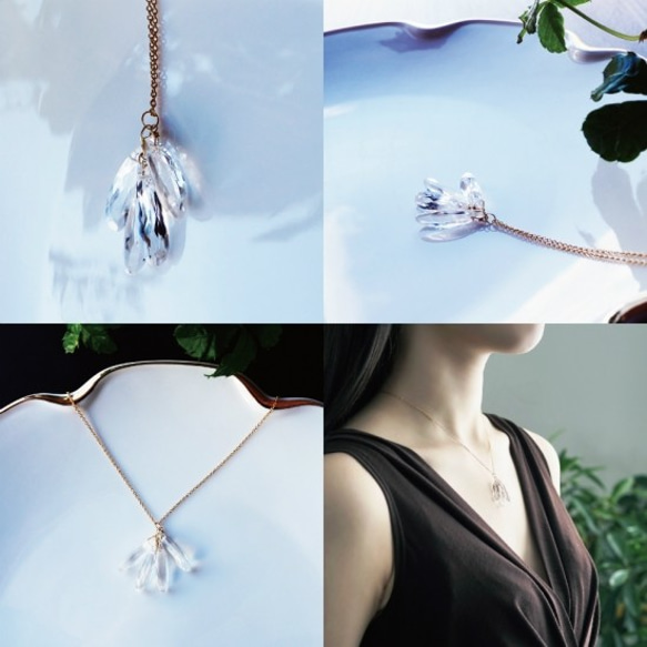 14KGF 40cm Necklace with Crystal quartz 第2張的照片