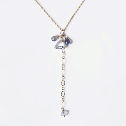14KGF 45cm Necklace with Crystal quartz/Labradorite. 第1張的照片
