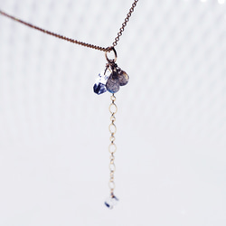 14KGF 45cm Necklace with Crystal quartz/Labradorite. 第8張的照片