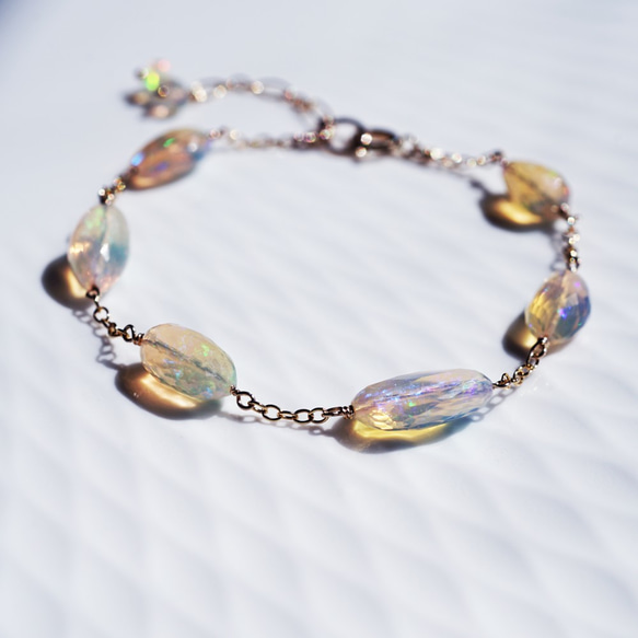 14KGF bracelet 16cm+2cm adjuster with Opal 第7張的照片