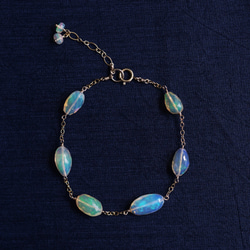 14KGF bracelet 16cm+2cm adjuster with Opal 第10張的照片