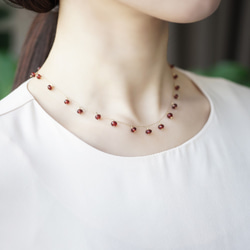 K10 40cm Necklace with Garnet 第1張的照片