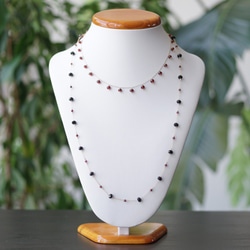 K10 40cm Necklace with Garnet 第2張的照片