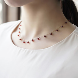 K10 40cm Necklace with Garnet 第5張的照片