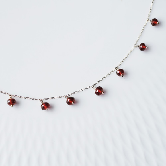 K10 40cm Necklace with Garnet 第7張的照片