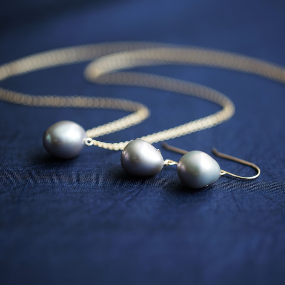 14KGF 40cm Necklace with Fresh water pearl 第7張的照片