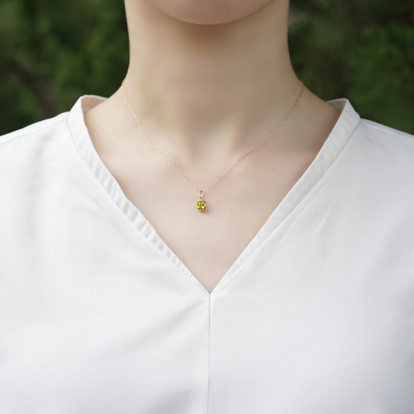 K10 40cm Necklace with Peridot 第7張的照片