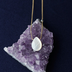 14KGF 50cm Necklace with  White Shell 第6張的照片