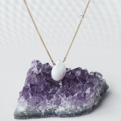 14KGF 50cm Necklace with  White Shell 第7張的照片