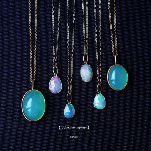 K10 40cm Necklace with Opal. 第5張的照片