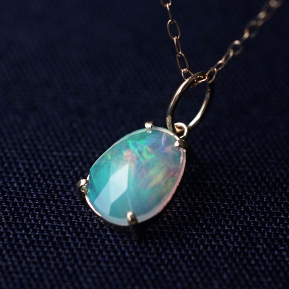 K10 40cm Necklace with Opal. 第6張的照片