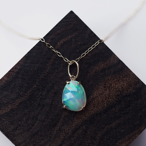 K10 40cm Necklace with Opal. 第8張的照片