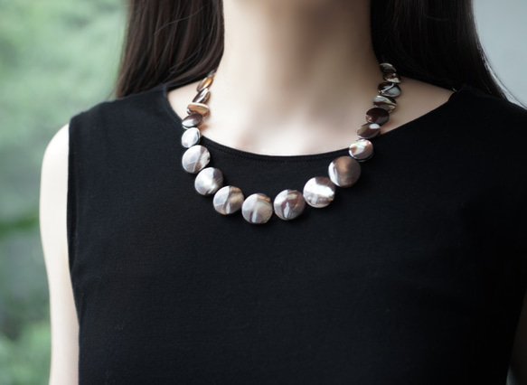 50cm Necklace with  Brown Shell 第9張的照片