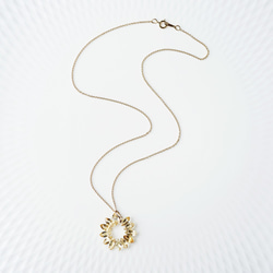 14KGF 45cm Necklace with Citrine / Sunflower 第7張的照片