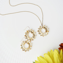 14KGF 45cm Necklace with Citrine / Sunflower 第10張的照片