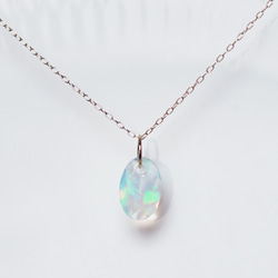 K10 40cm Necklace with Opal. 第2張的照片