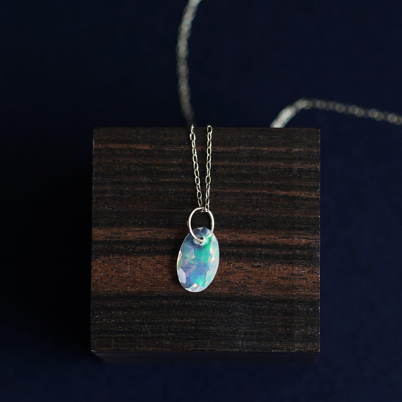 K10 40cm Necklace with Opal. 第8張的照片
