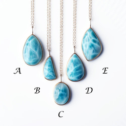 14KGF 45cm Necklace with Larimar. 第5張的照片