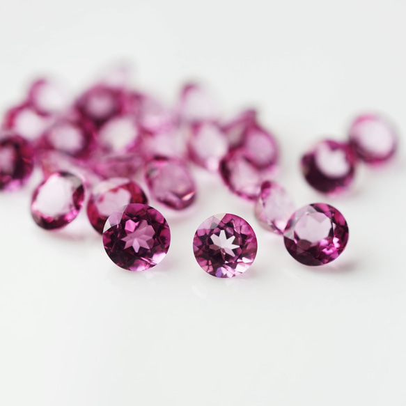 Silver925 K18 coating pierced earrings with Pink Topaz. 第8張的照片