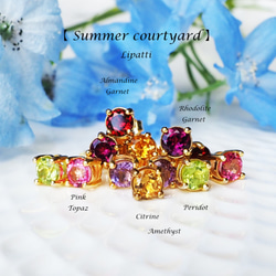 莫三比克圓形切割5毫米石榴石爪鑲耳環 - Joelle 第5張的照片