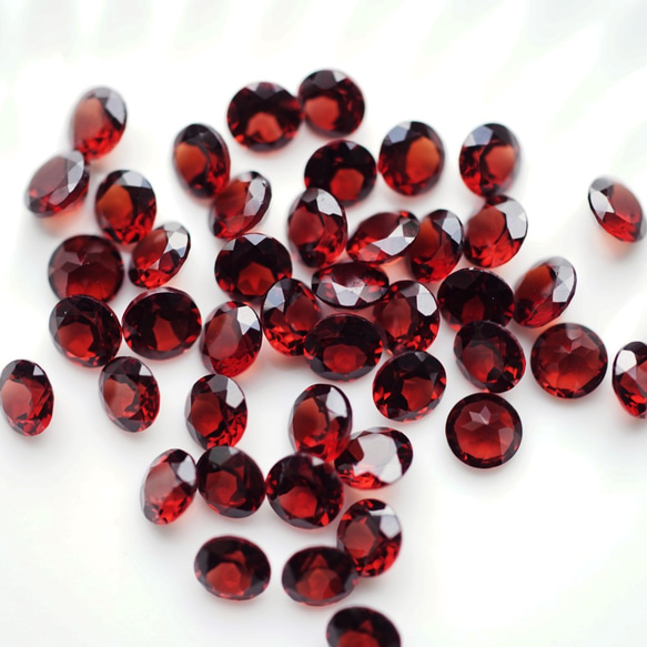 莫三比克圓形切割5毫米石榴石爪鑲耳環 - Joelle 第8張的照片