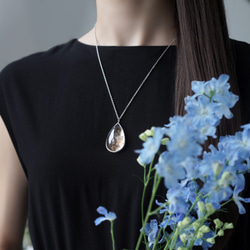 Silver925 50cm Necklace with Dumortierite in quartz. 第9張的照片