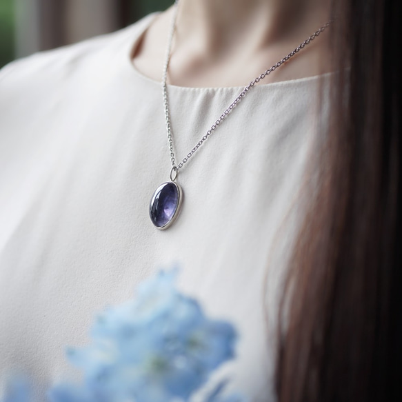 Silver925 45cm Necklace with Iolite. 第3張的照片