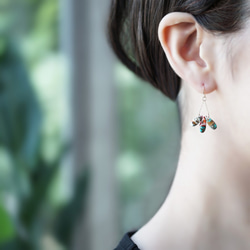 K18 pierced earring with oyster copper turquoise. 第10張的照片