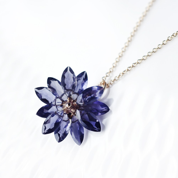 14KGF 45cm Nacklace with Iolite  ~Cornflower 第7張的照片