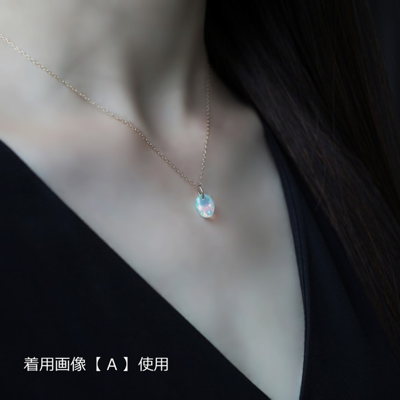 K10 40cm Necklace with Opal. 第10張的照片