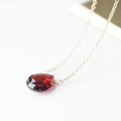 14KGF 40cm Necklace with Garnet 第6張的照片