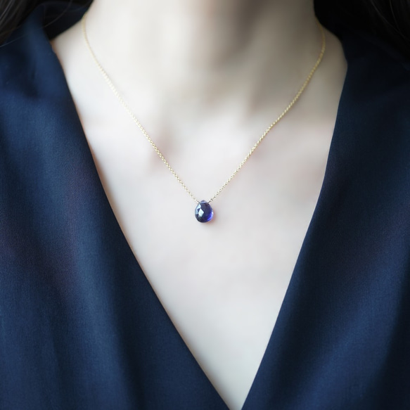 14KGF 40cm Necklace with Iolite 第3張的照片