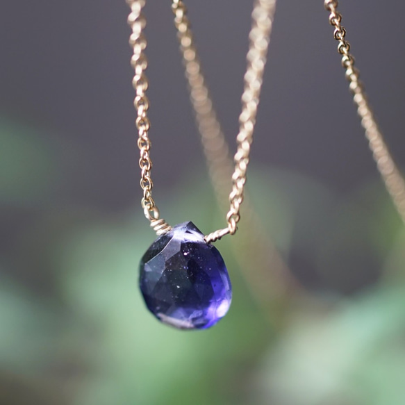 14KGF 40cm Necklace with Iolite 第9張的照片