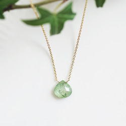 14KGF 40cm Necklace with Green Kyanite 第6張的照片