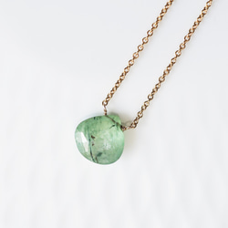 14KGF 40cm Necklace with Green Kyanite 第9張的照片